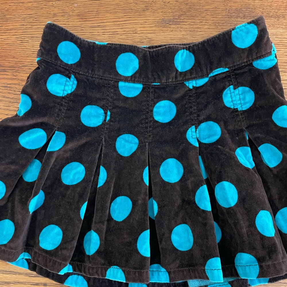GAP Black and Blue Polka Dot Skirt EUC